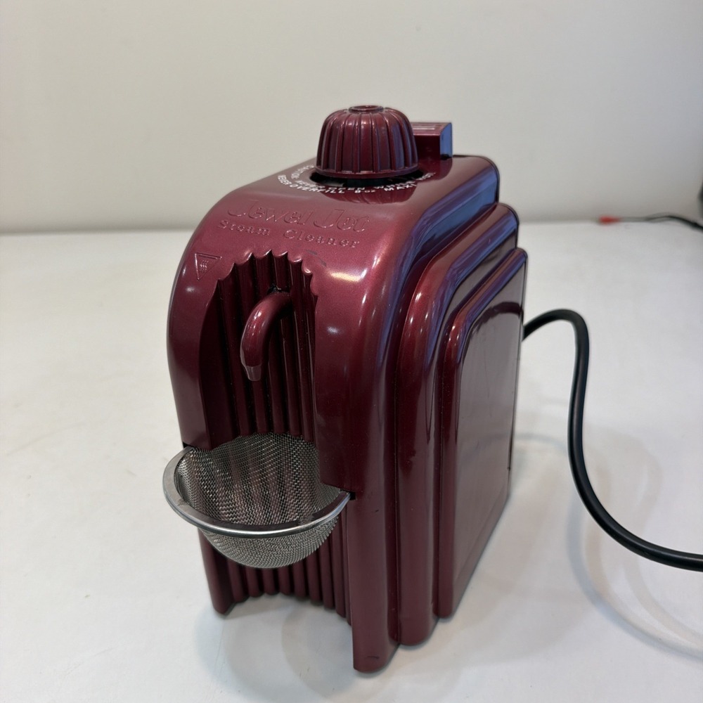 Jewel Jet Steam Cleaner for cleaning personal jewelry, mesh basket & tweezers